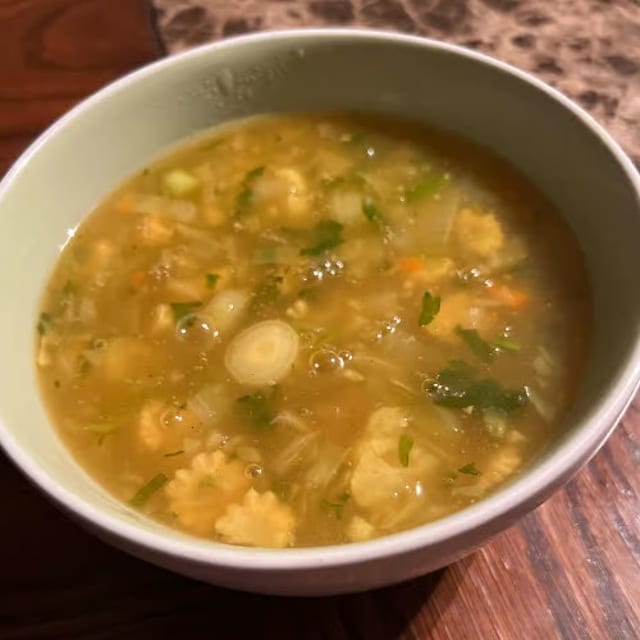 ￼Sweet Corn Veg Soup.
